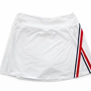 Wilson slice White Skirt with Red and Black Stripes